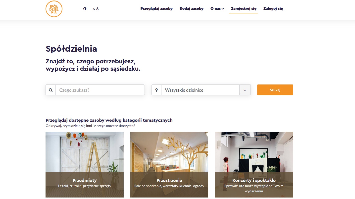 Zrzut ekranu z zaznaczoną pozycją Zarejestruj się w menu głównym